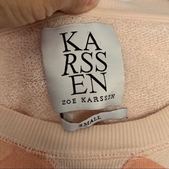 ZOE KARSSEN Pink / Peach Camo Crewneck Sweatshirt - Picture 7 of 10